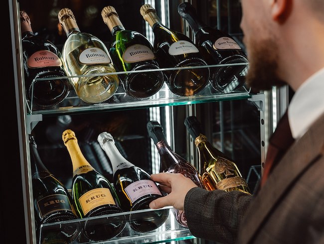 Champagner Flaschen Auswahl